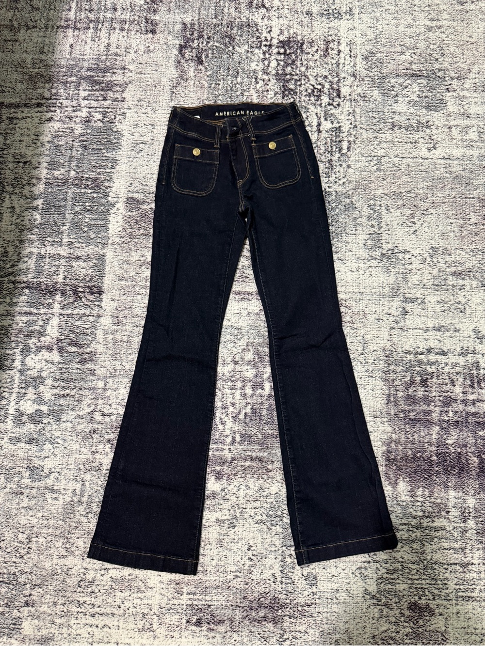 American Eagle Outfitters Dark Indigo Kick bootcut Jeans